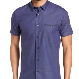 Ted Baker Dotdots trim fit short sleeve shirt